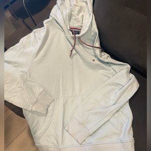 Light Blue Tommy Hilfiger Sweatshirt, Mens Small